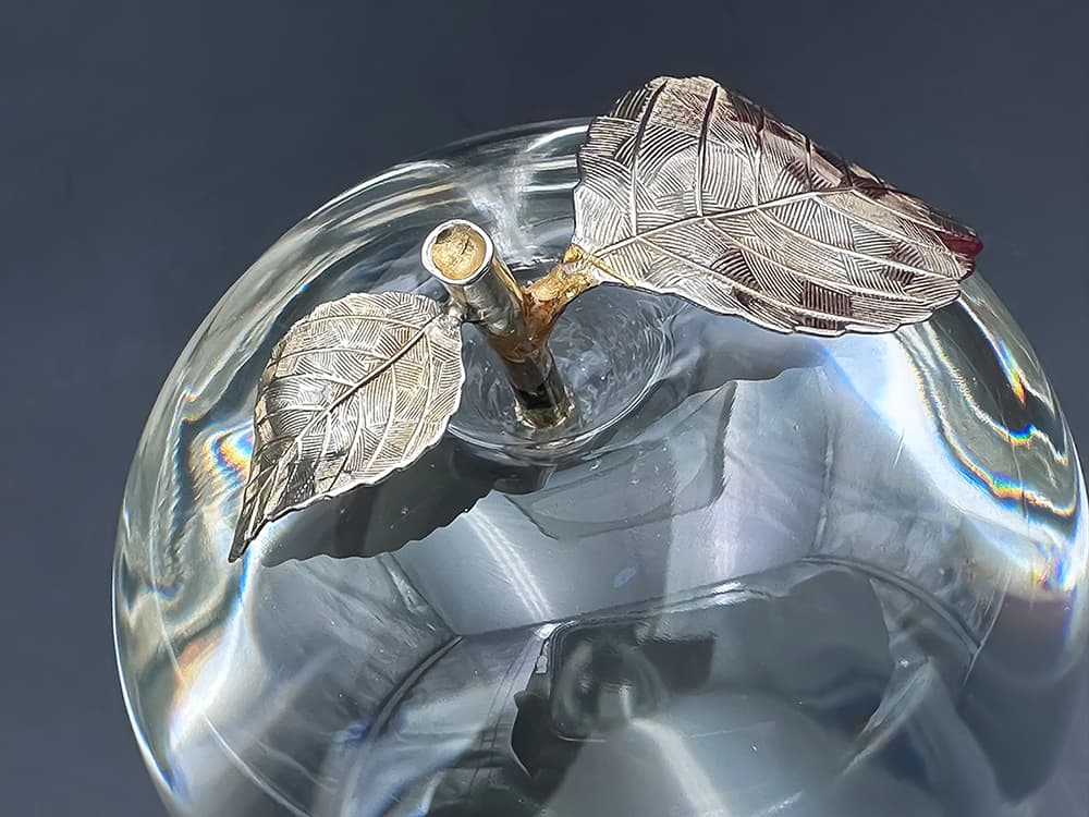 Cartier+Crystal+Papierbeschwerer,+Apfelform,+Originalbox,+signiert - image 5