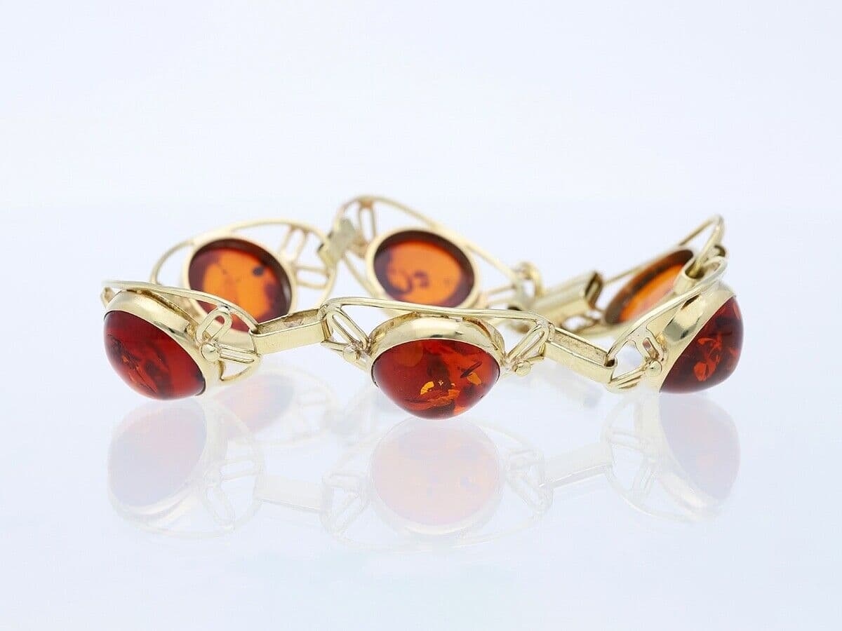Armband+20,00+ct.+Bernsteine+333+Gold+/+8+Karat