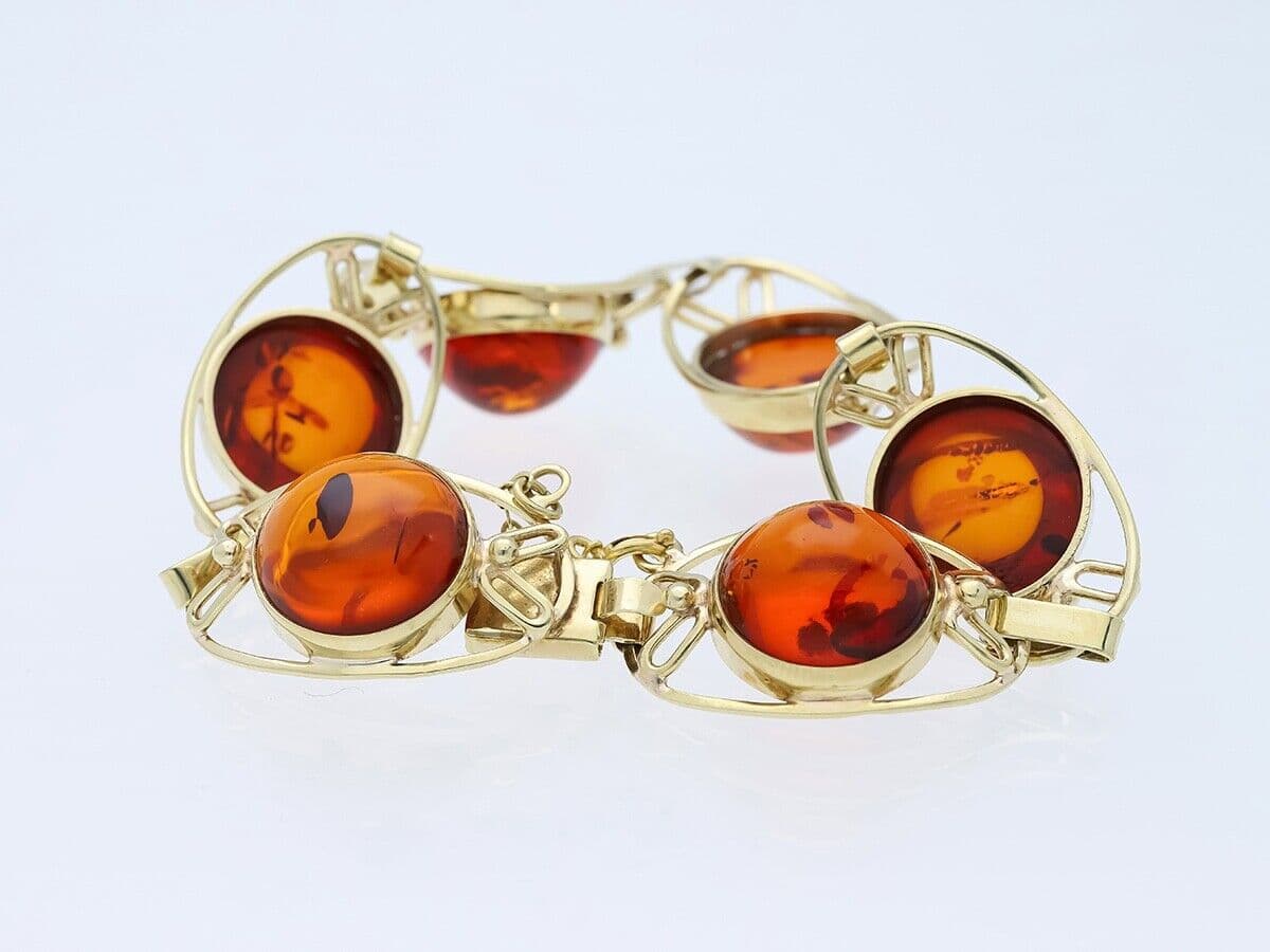 Armband+20,00+ct.+Bernsteine+333+Gold+/+8+Karat - image 3