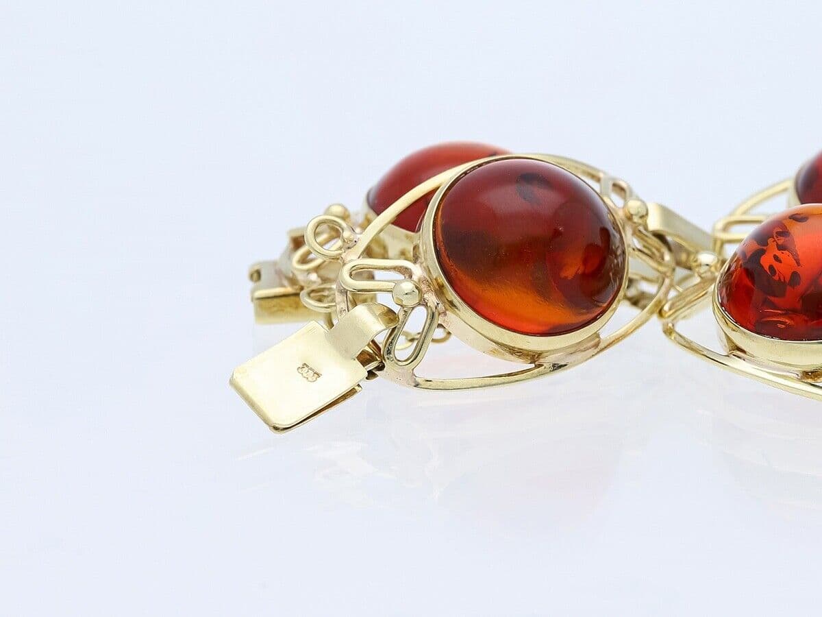 Armband+20,00+ct.+Bernsteine+333+Gold+/+8+Karat - image 4