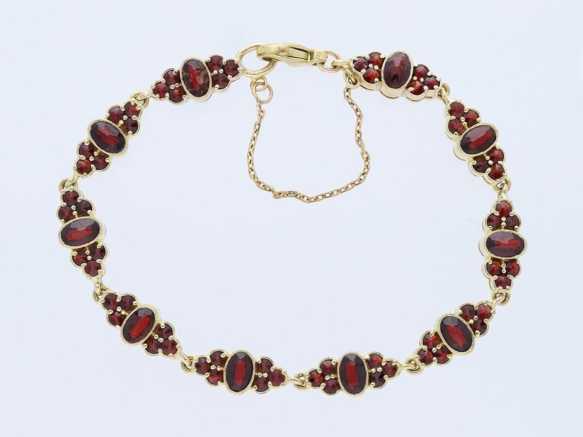 Armband+10,00+ct.+Granate+333+Gold+/+8+Karat - image 2