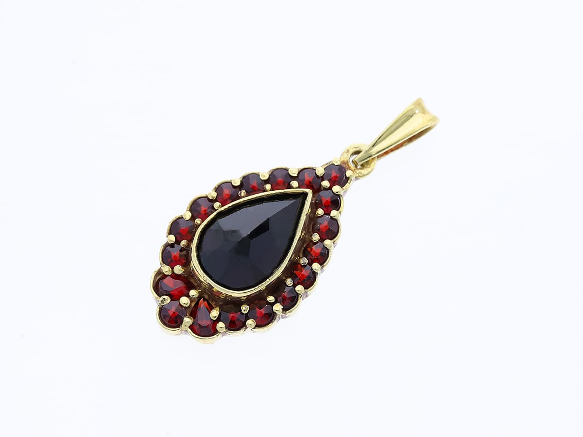 Anhänger+2,00+ct.+Granat+585+Gold+/+14+Karat