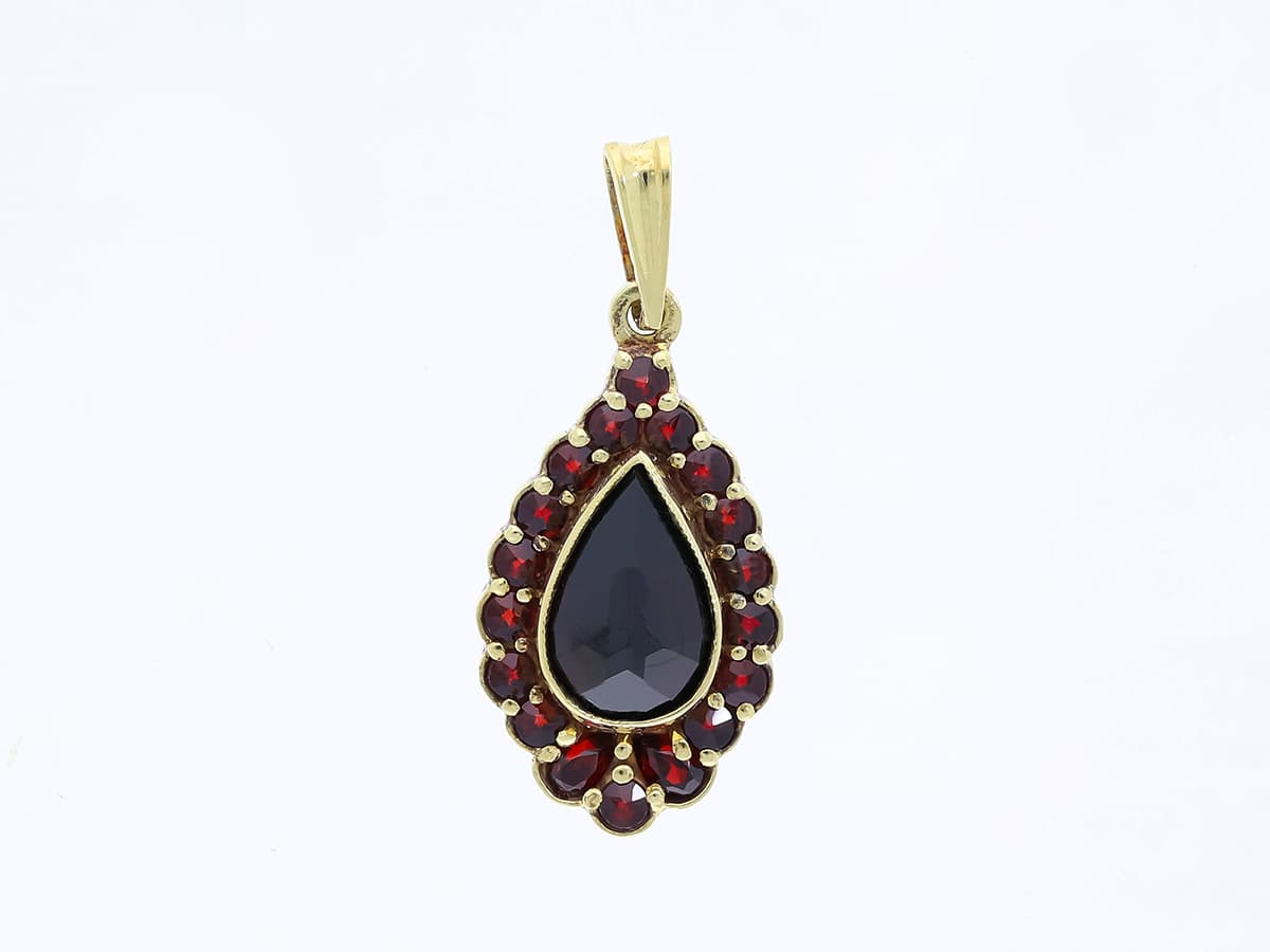 Anhänger+2,00+ct.+Granat+585+Gold+/+14+Karat - image 2