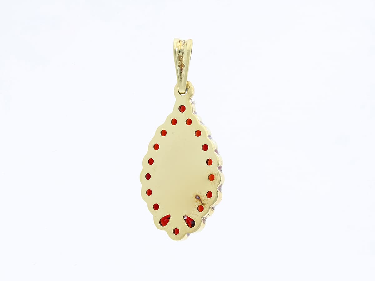 Anhänger+2,00+ct.+Granat+585+Gold+/+14+Karat - image 3