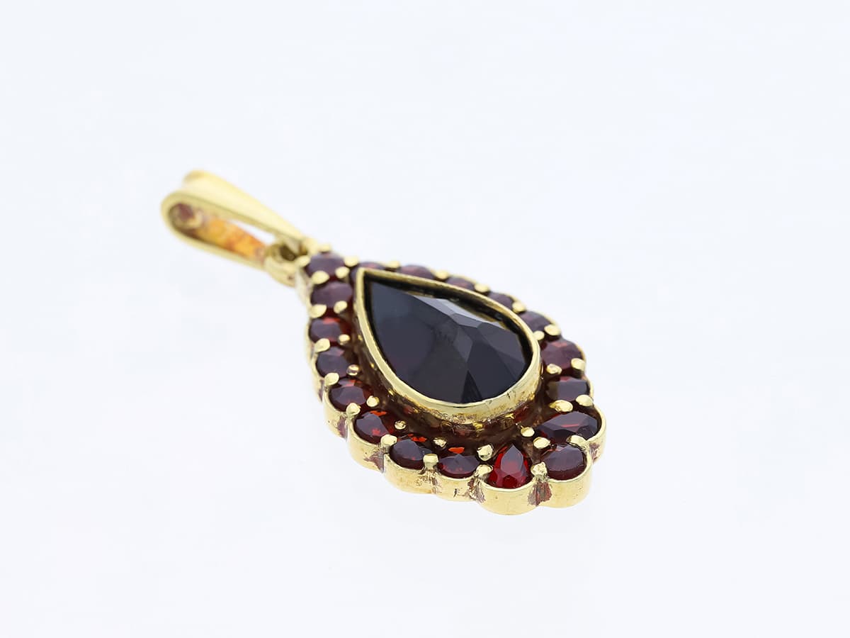 Anhänger+2,00+ct.+Granat+585+Gold+/+14+Karat - image 4