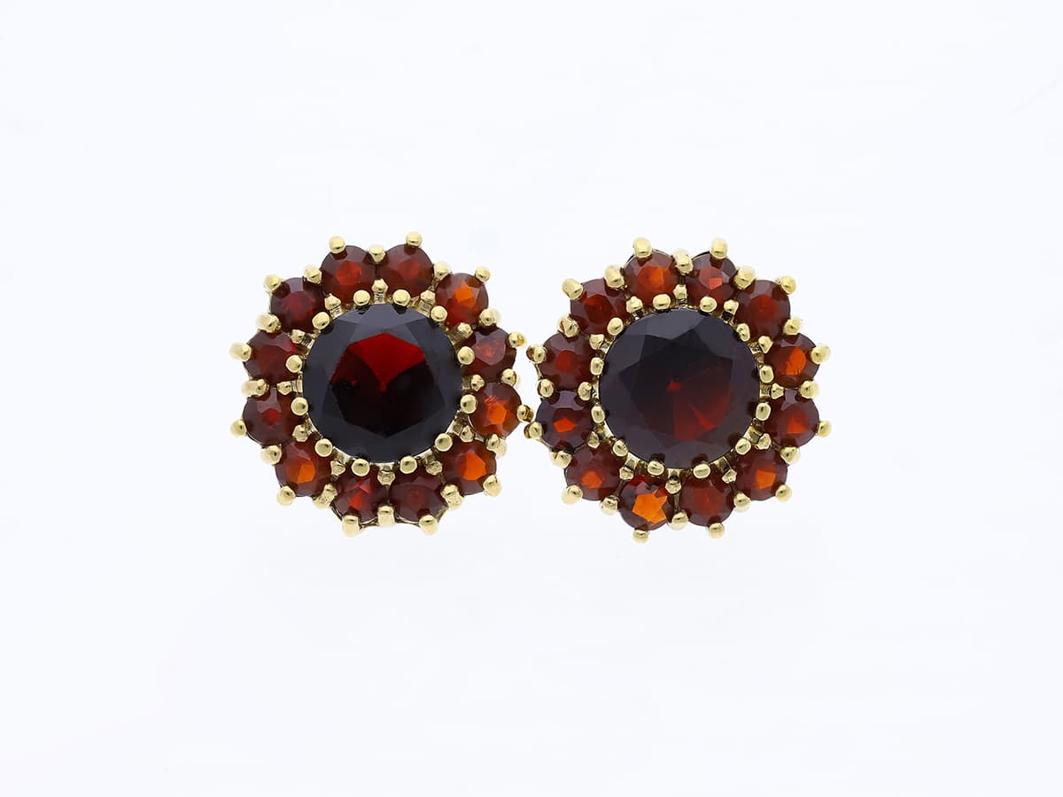 Ohrstecker+5,00+ct.+Granat+333+Gold+/+8+Karat