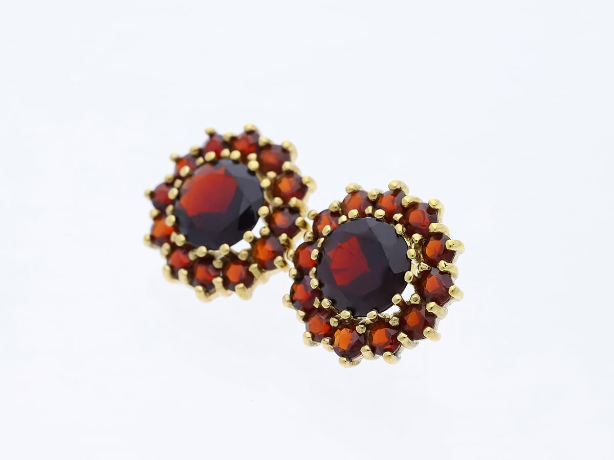 Ohrstecker+5,00+ct.+Granat+333+Gold+/+8+Karat - image 3