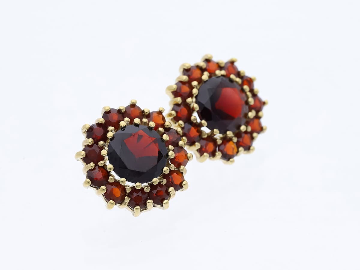 Ohrstecker+5,00+ct.+Granat+333+Gold+/+8+Karat - image 4