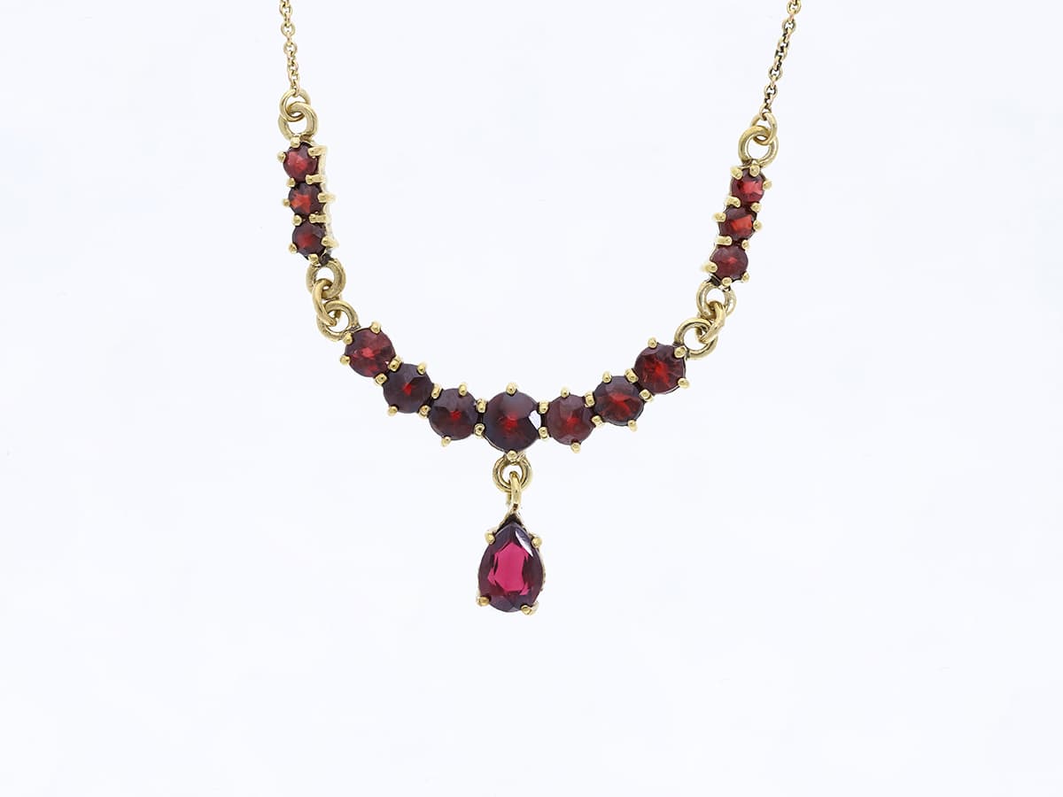Collier+3,00+ct.+Granat+333+Gold+/+8+Karat