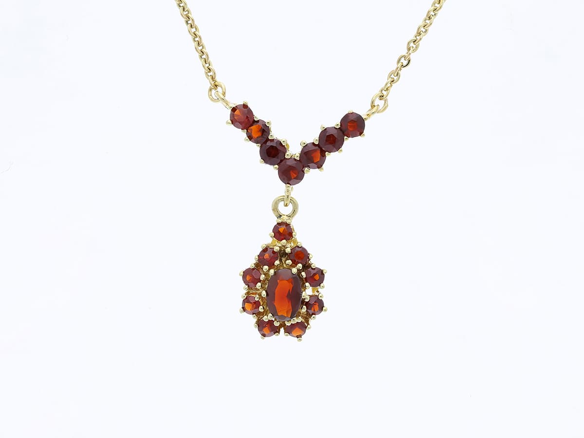 Collier+2,50+ct.+Granat+333+Gold+/+8+Karat
