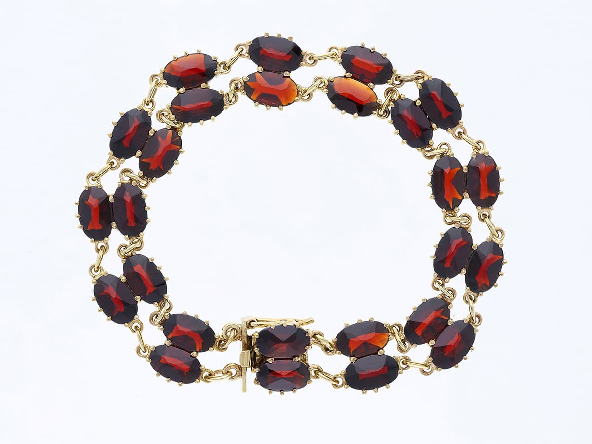 Armband+40,00+ct.+Granat+333+Gold+/+8+Karat