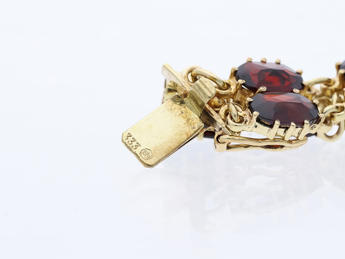 Armband+40,00+ct.+Granat+333+Gold+/+8+Karat - image 5
