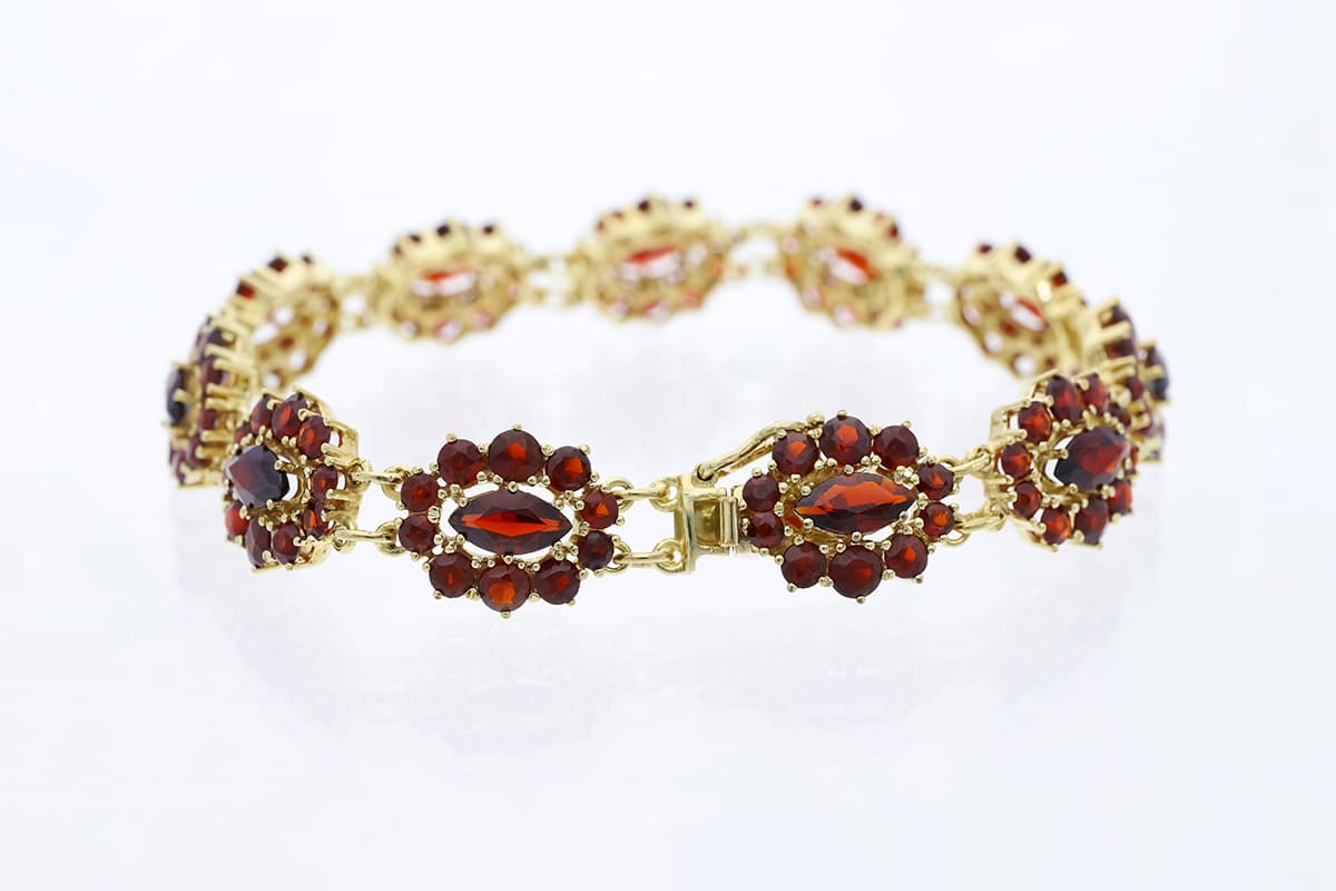 Armband+20,00+ct.+Granat+333+Gold+/+8+Karat - image 3