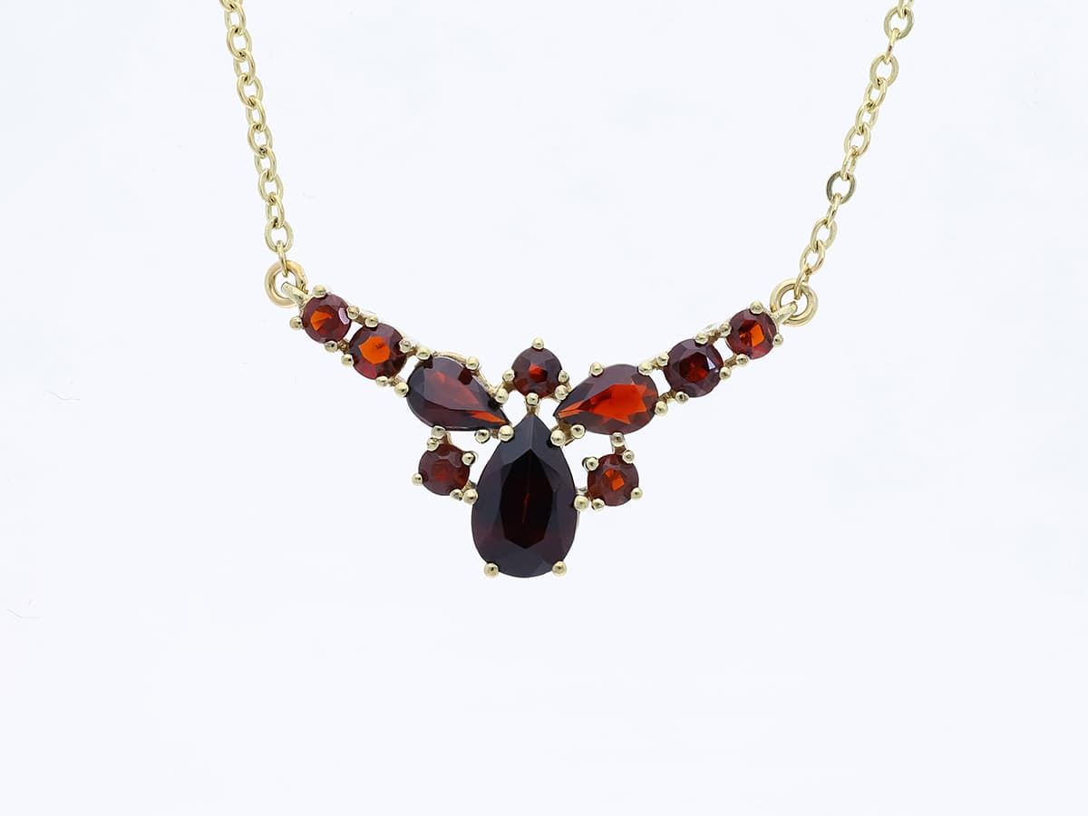 Collier+2,00+ct.+Granat+333+Gold+/+8+Karat