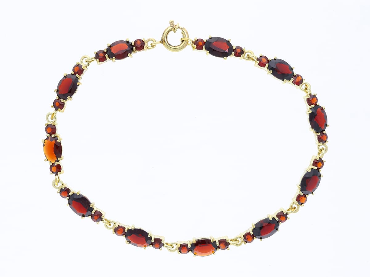 Armband+12,00+ct.+Granat+333+Gold+/+8+Karat