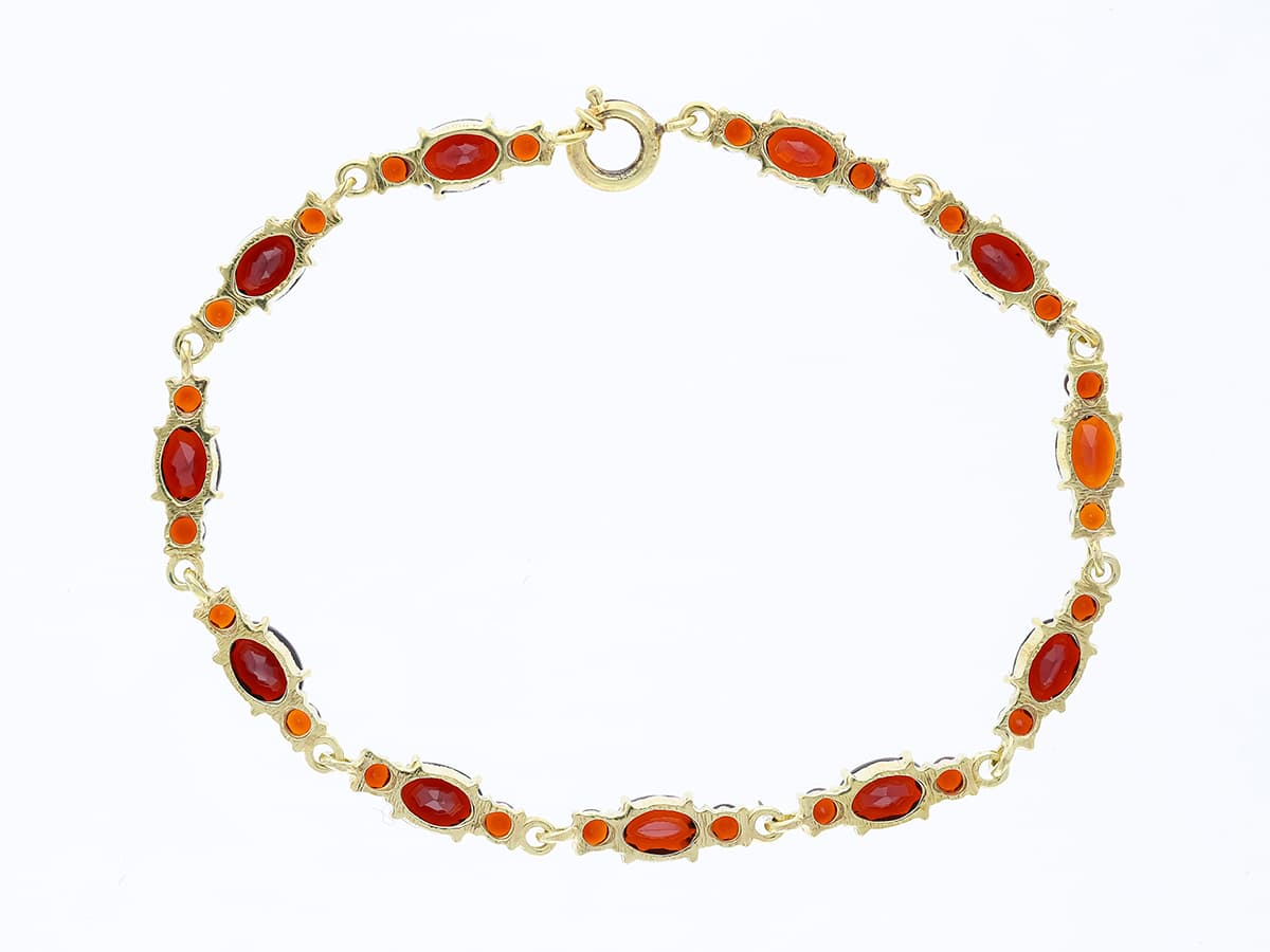 Armband+12,00+ct.+Granat+333+Gold+/+8+Karat - image 2