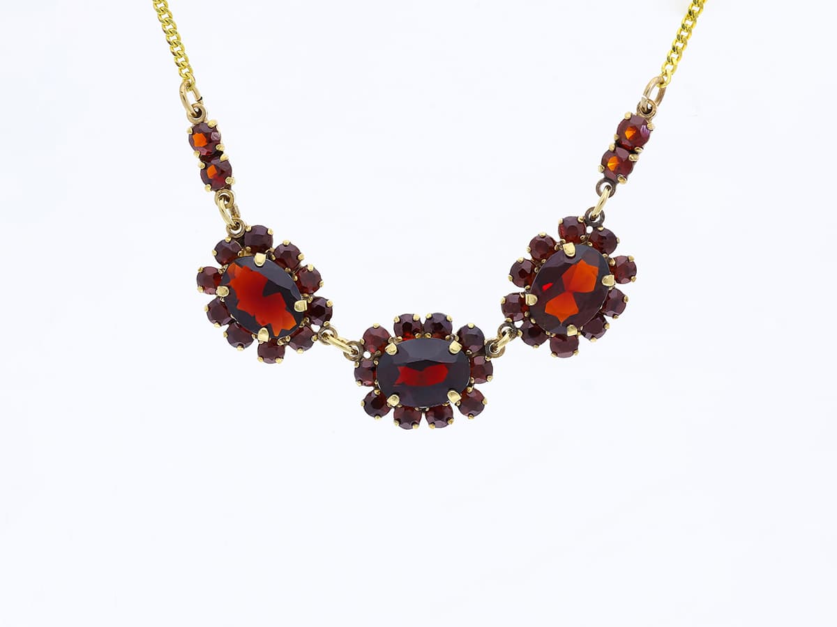 Collier+6,00+ct.+Granat+333+Gold+/+8+Karat