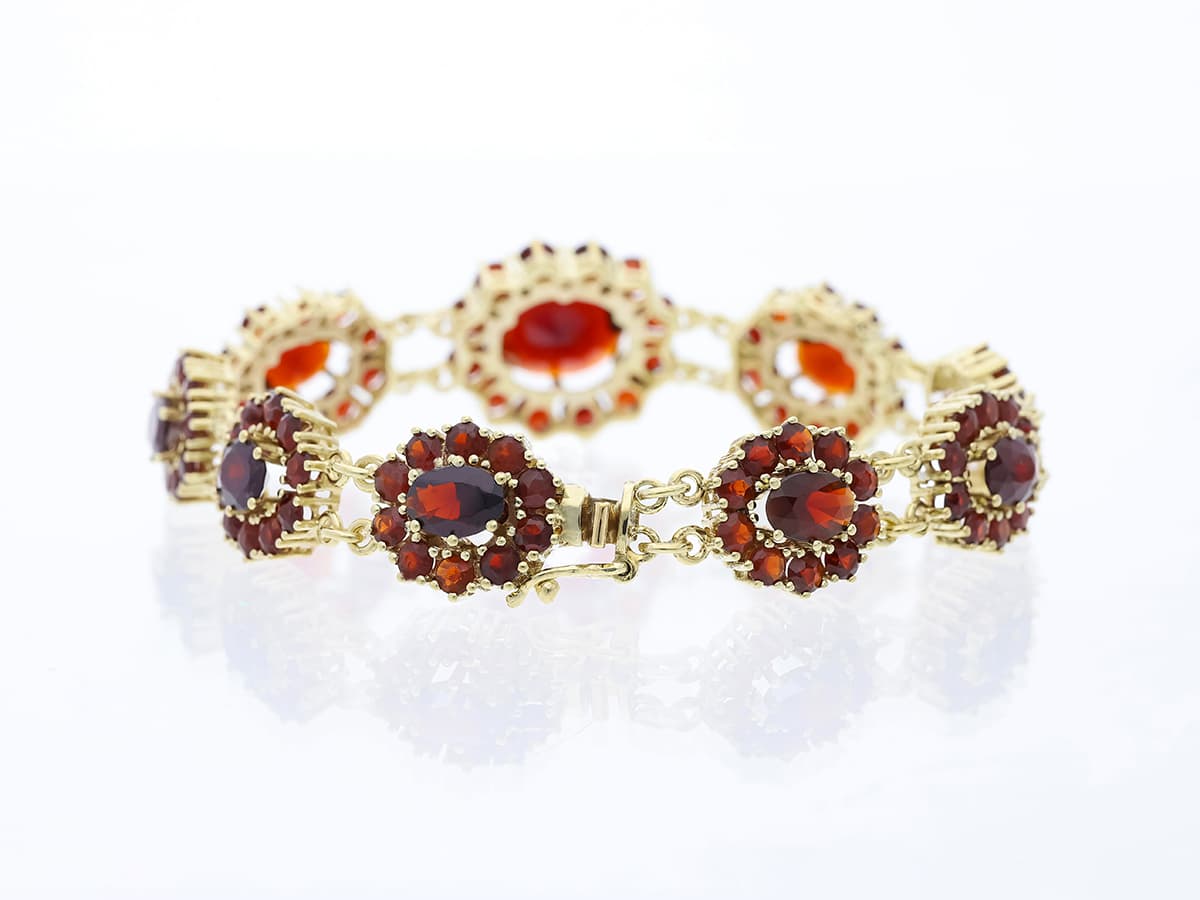 Armband+30,00+ct.+Granat+333+Gold+/+8+Karat - image 2