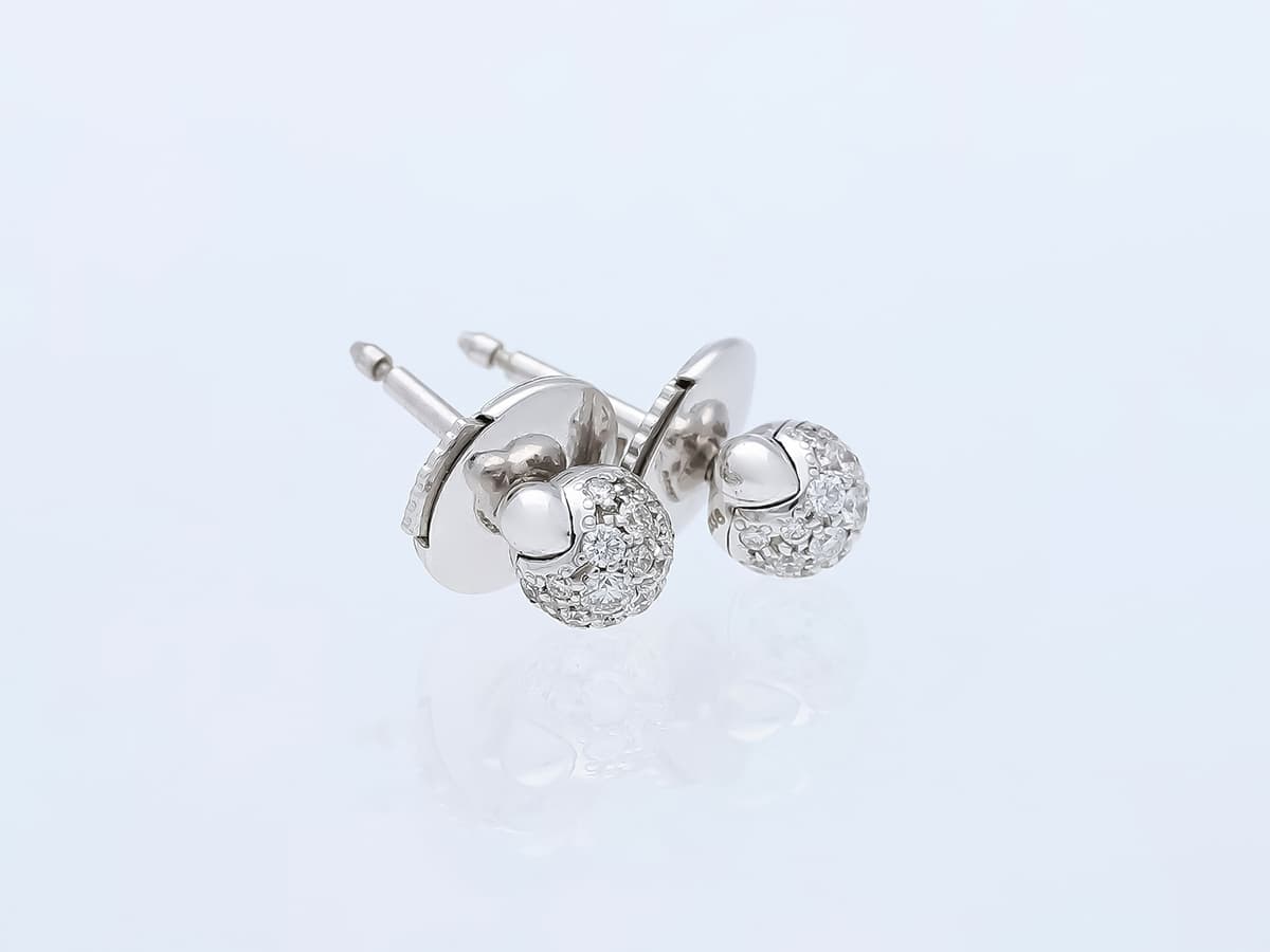 Pomellato+M'ama+non+M'ama+Ohrstecker+0,24+ct.+mehrere+Diamanten+750+/+18+Karat+Neu+Originalzertifikat+Zertifikat - image 2
