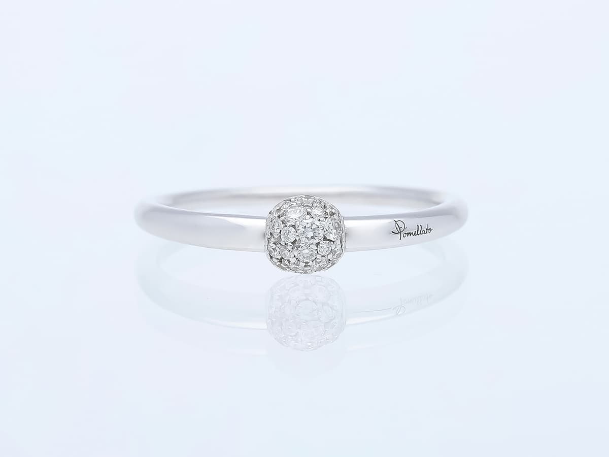 Pomellato+M'ama+non+M'ama+Ring+0,15+ct.+mehrere+Diamanten+750+/+18+Karat+Neu+Originalzertifikat+Zertifikat
