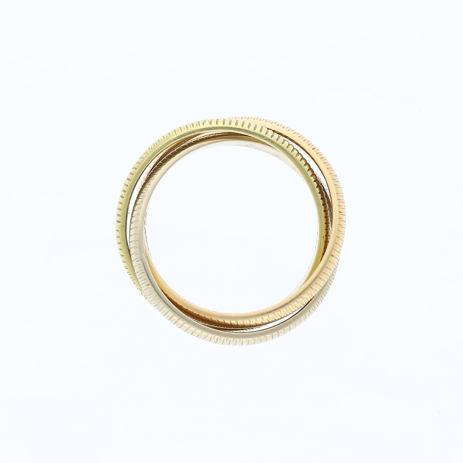 Cartier+Trinity+Ribbed+Design+Ring+750+Gold+/+18+Karat - image 3