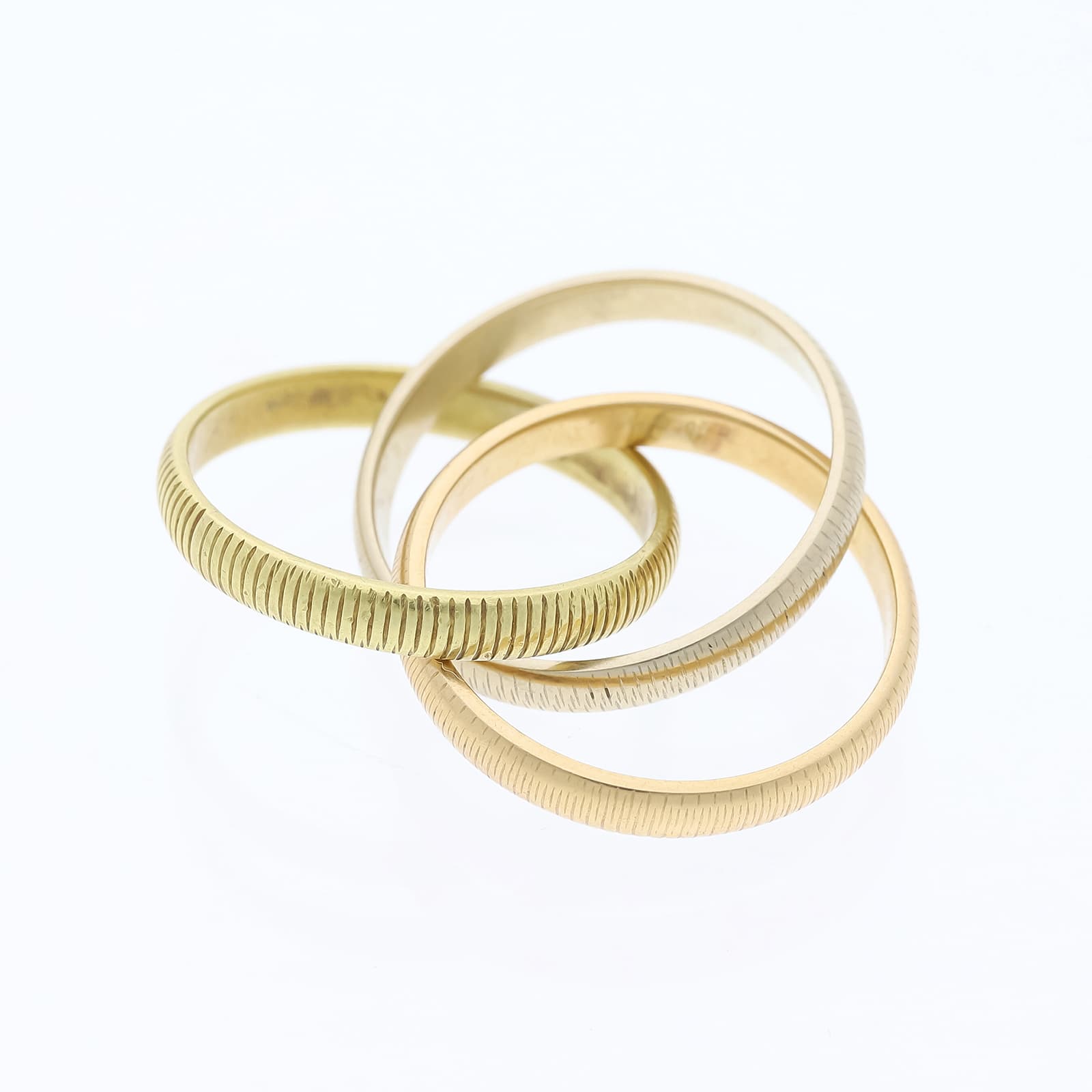 Cartier+Trinity+Ribbed+Design+Ring+750+Gold+/+18+Karat - image 5