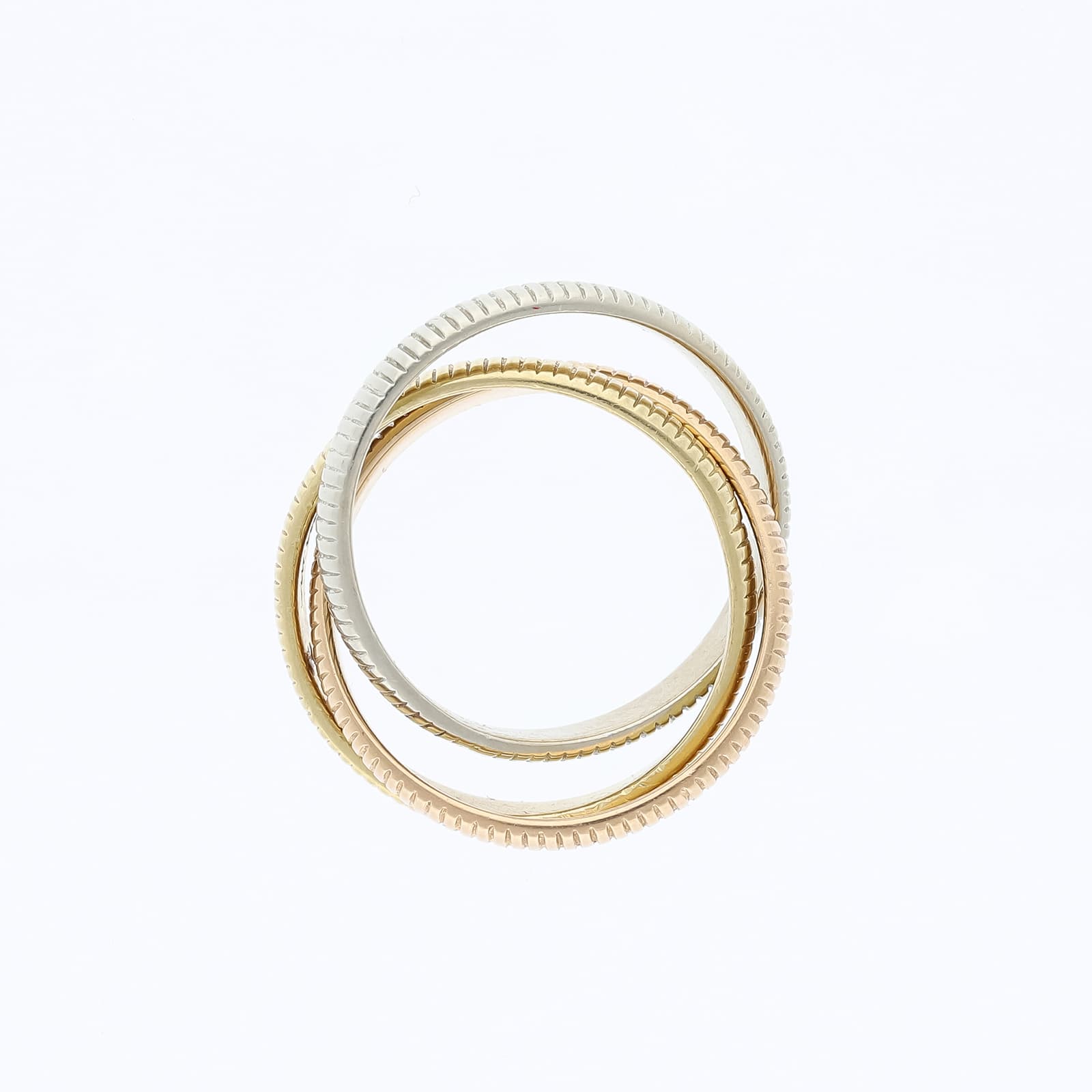 Cartier+Trinity+Ribbed+Design+Ring+750+Gold+/+18+Karat - image 4