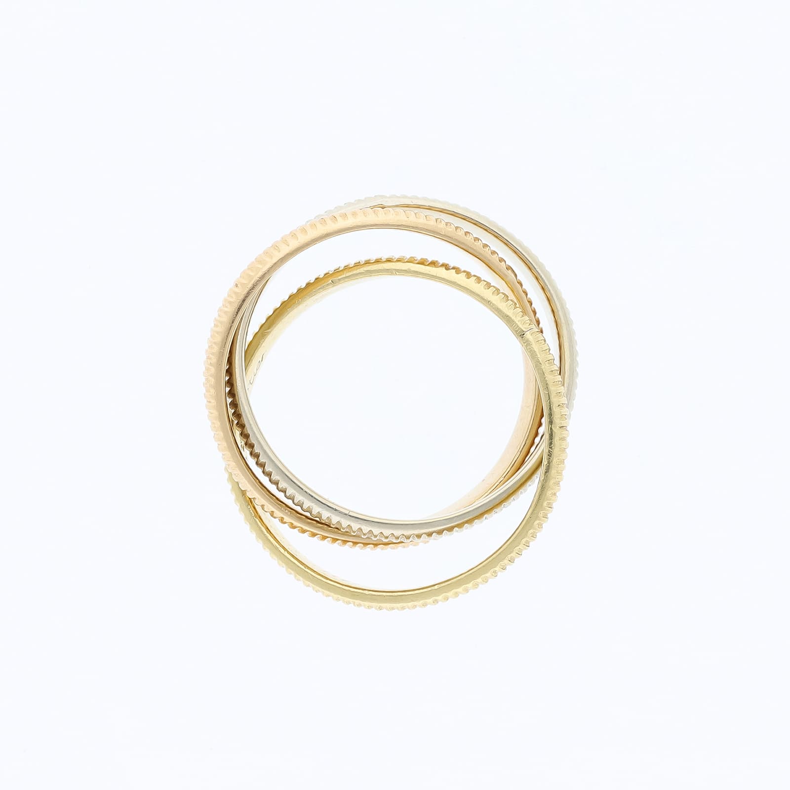 Cartier+Trinity+Ribbed+Design+Ring+750+Gold+/+18+Karat - image 3