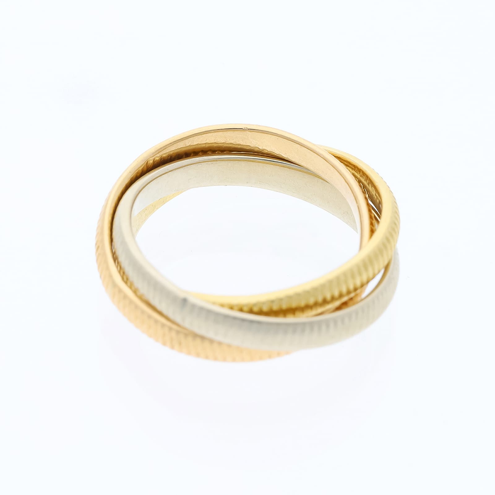 Cartier+Trinity+Ribbed+Design+Ring+750+Gold+/+18+Karat - image 4