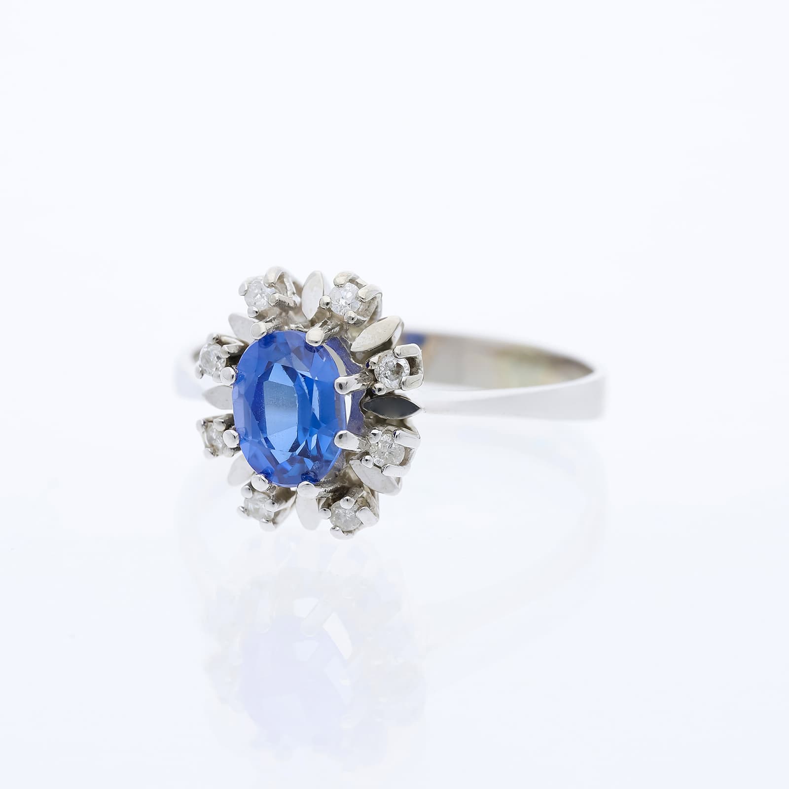 Ring+1,66+ct.+Saphir,+Diamanten+585+Gold+/+14+Karat - image 2
