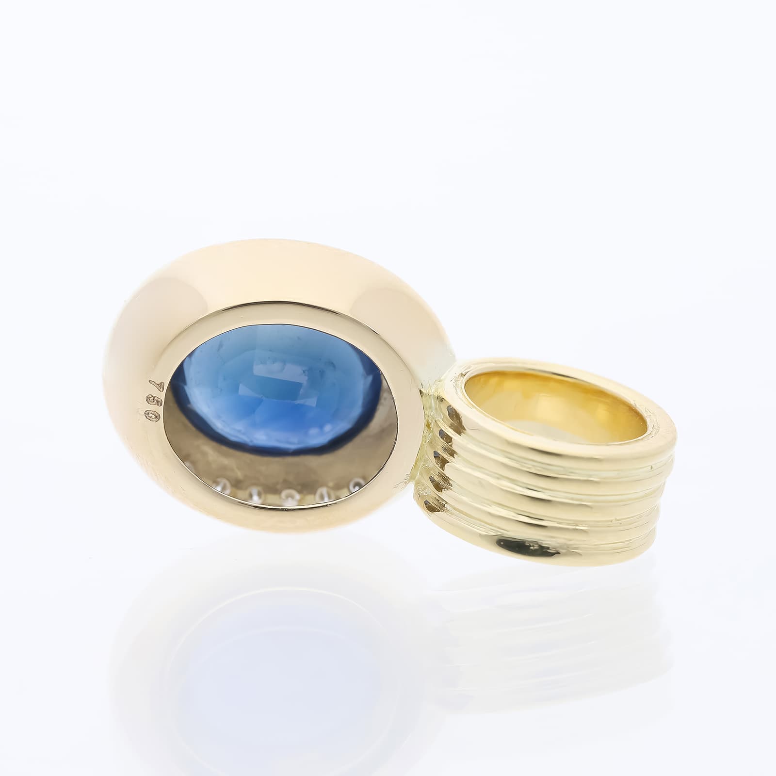 Anhänger+2,74+ct.+Saphir,+Diamanten+750+Gold+/+18+Karat - image 5