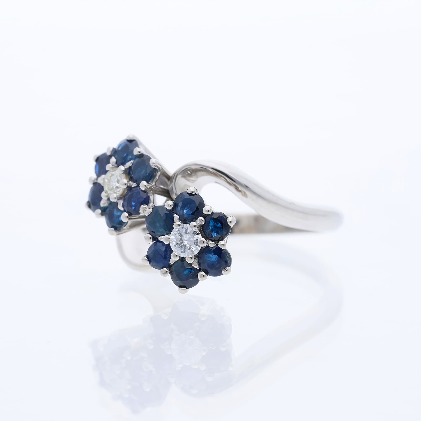 Ring+1,18+ct.+Saphir,+Diamanten+750+Gold+/+18+Karat - image 2