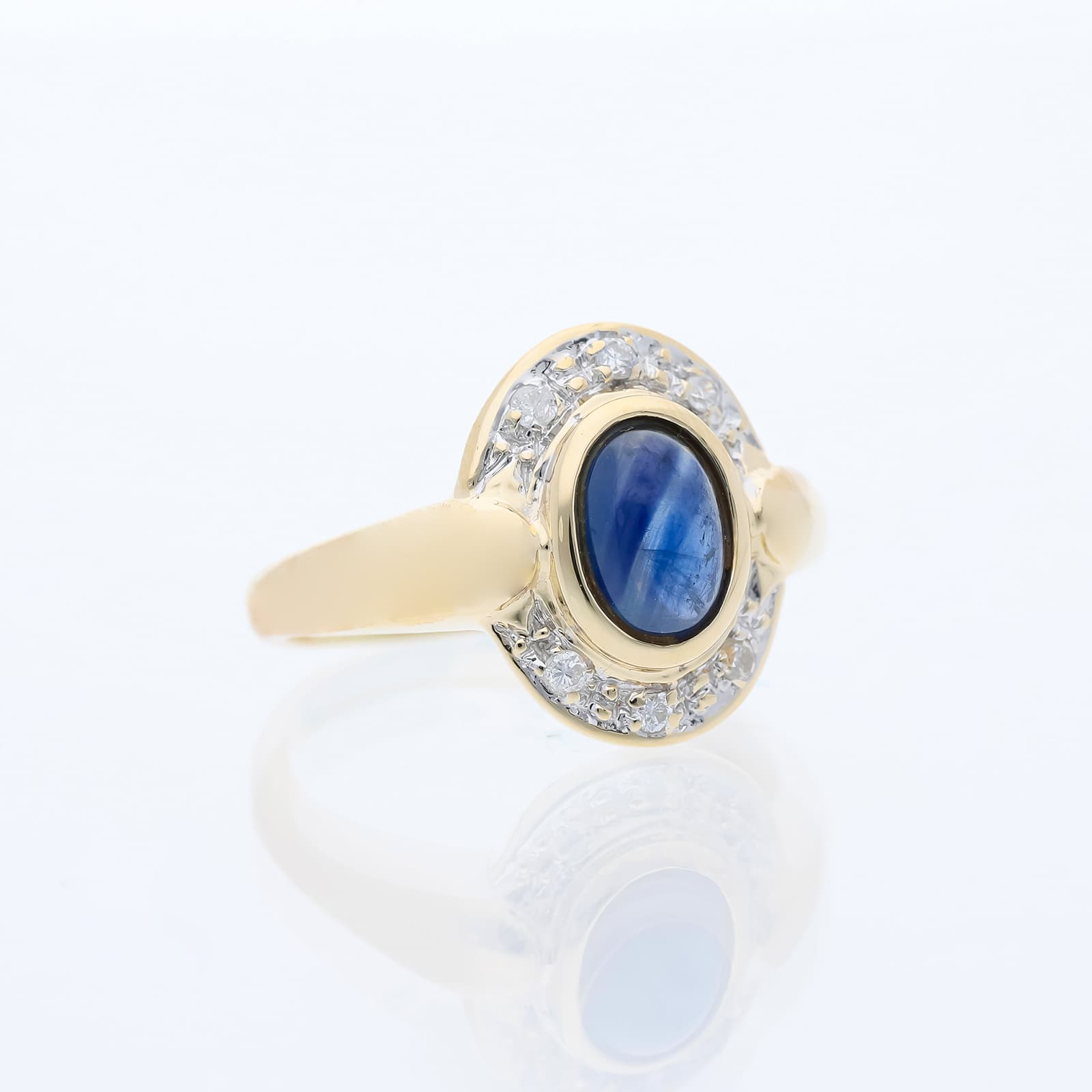 Ring+1,56+ct.+Saphir,+Diamanten+585+Gold+/+14+Karat - image 3