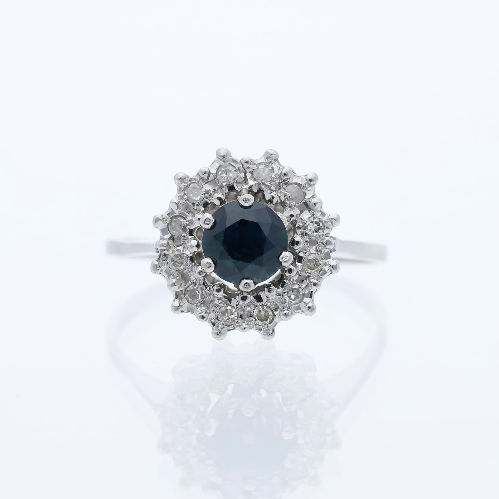 Ring+0,68+ct.+Saphir,+Diamanten+585+Gold+/+14+Karat