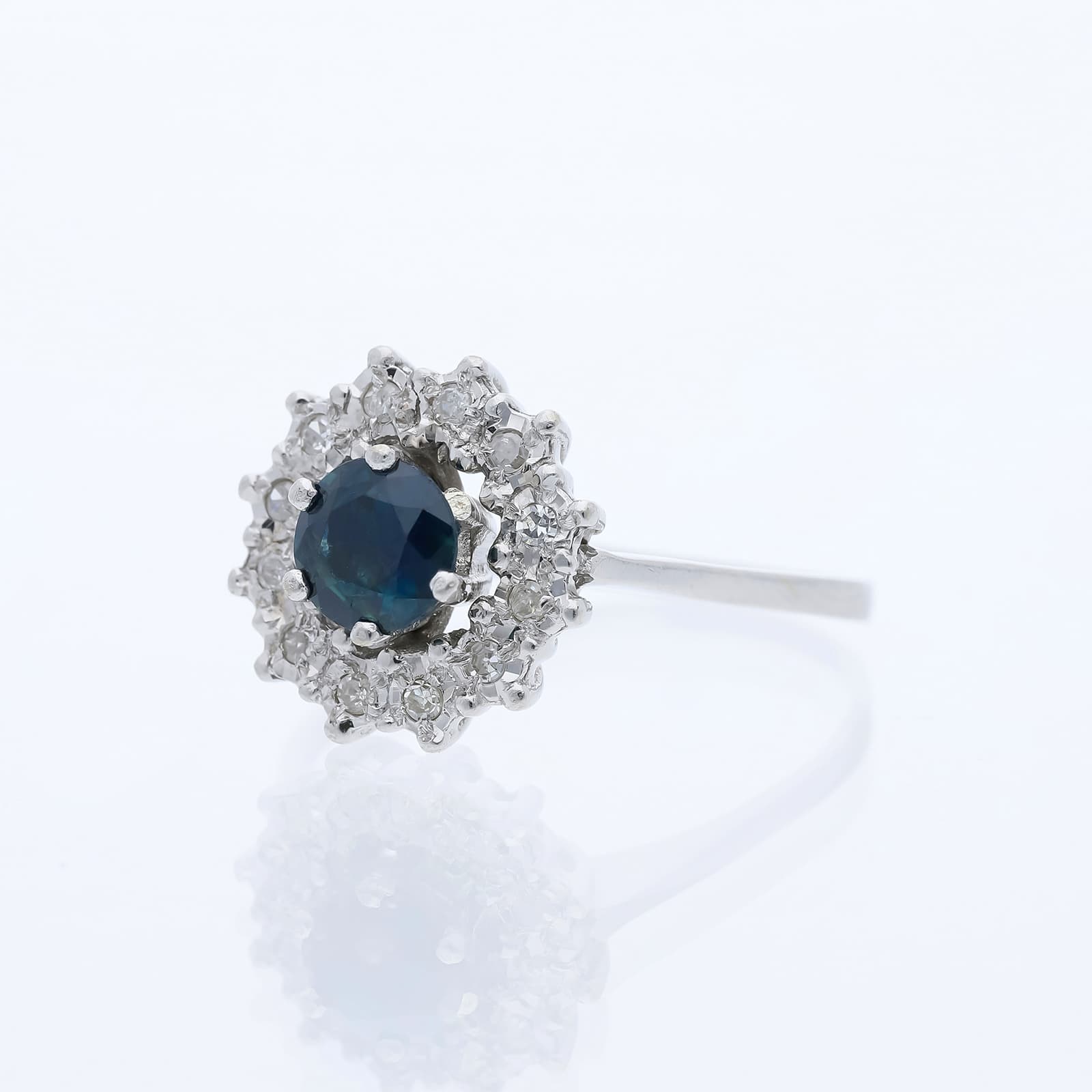 Ring+0,68+ct.+Saphir,+Diamanten+585+Gold+/+14+Karat - image 2