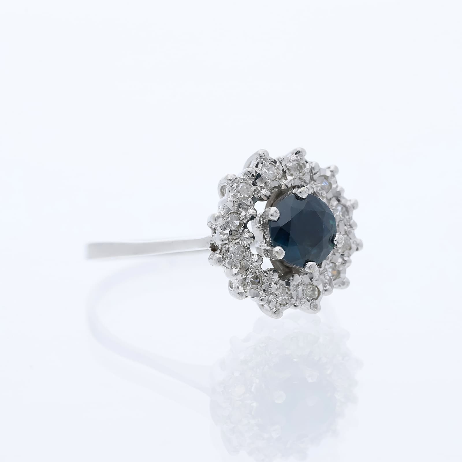 Ring+0,68+ct.+Saphir,+Diamanten+585+Gold+/+14+Karat - image 3