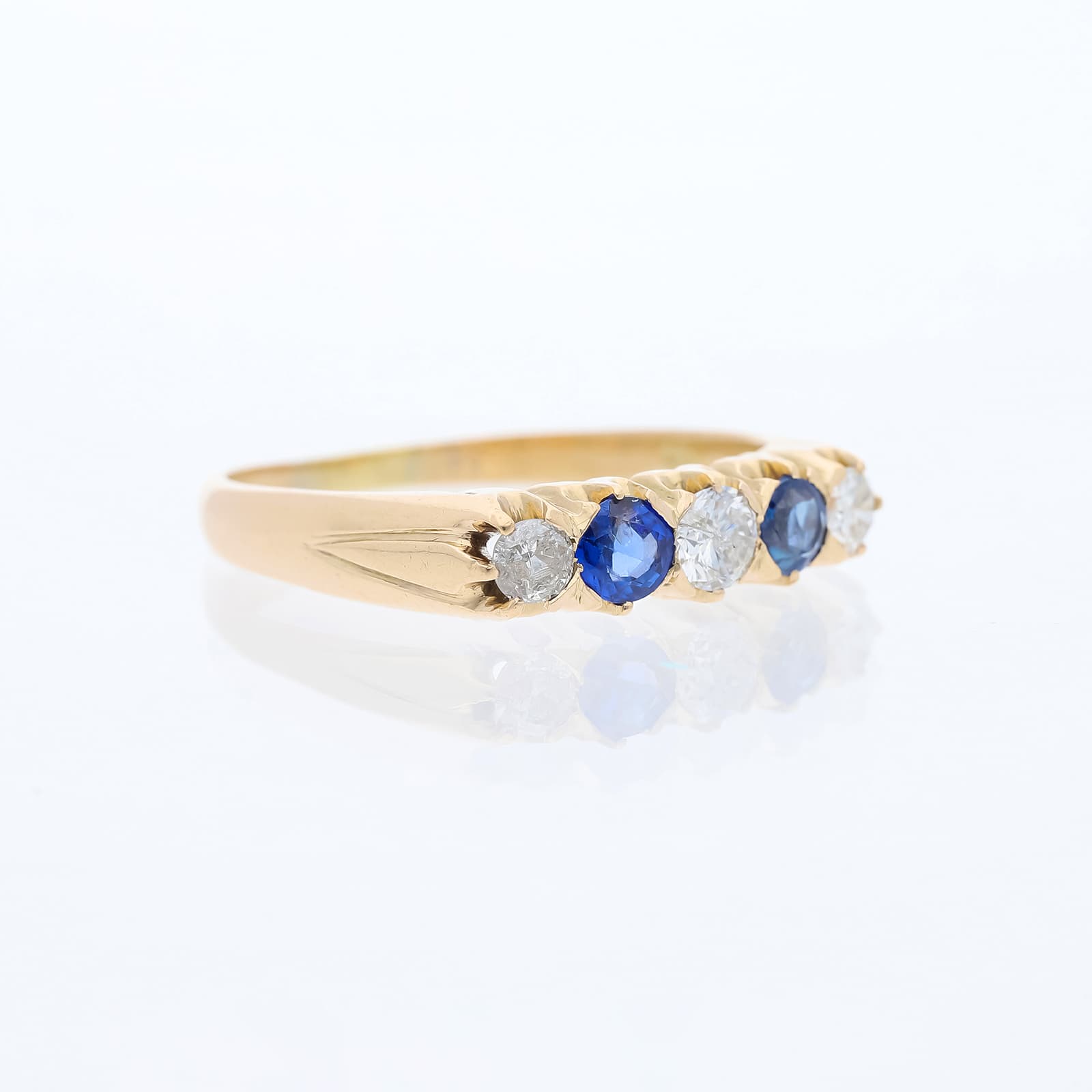 Ring+0,65+ct.+Saphir,+Diamanten+585+Gold+/+14+Karat - image 3