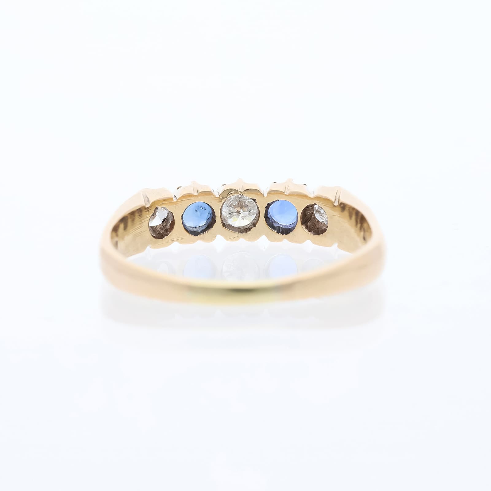 Ring+0,65+ct.+Saphir,+Diamanten+585+Gold+/+14+Karat - image 4