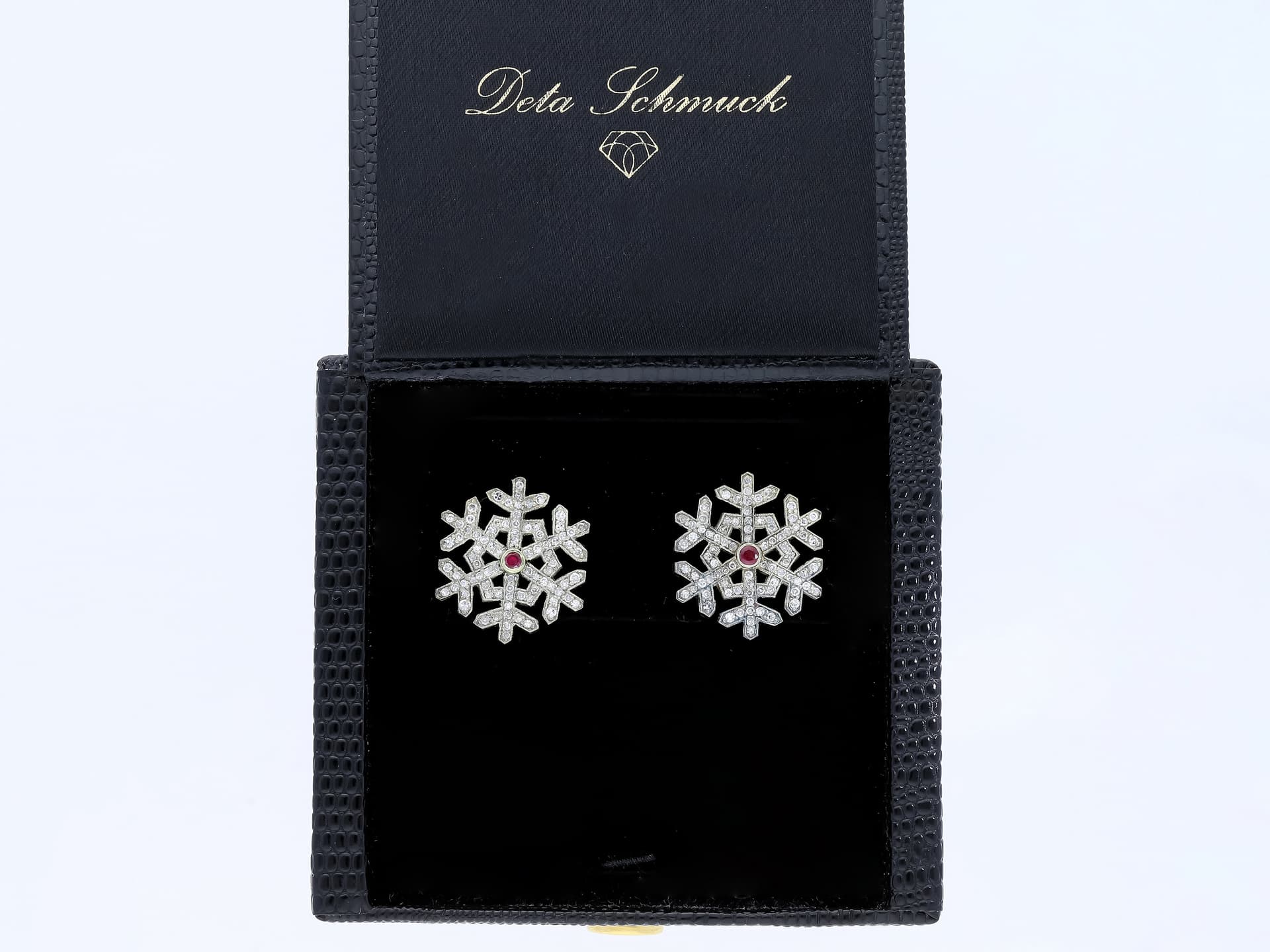 Ohrringe+2,58+ct.+Rubine,+Diamanten+585+Gelbgold+14+Karat - image 3