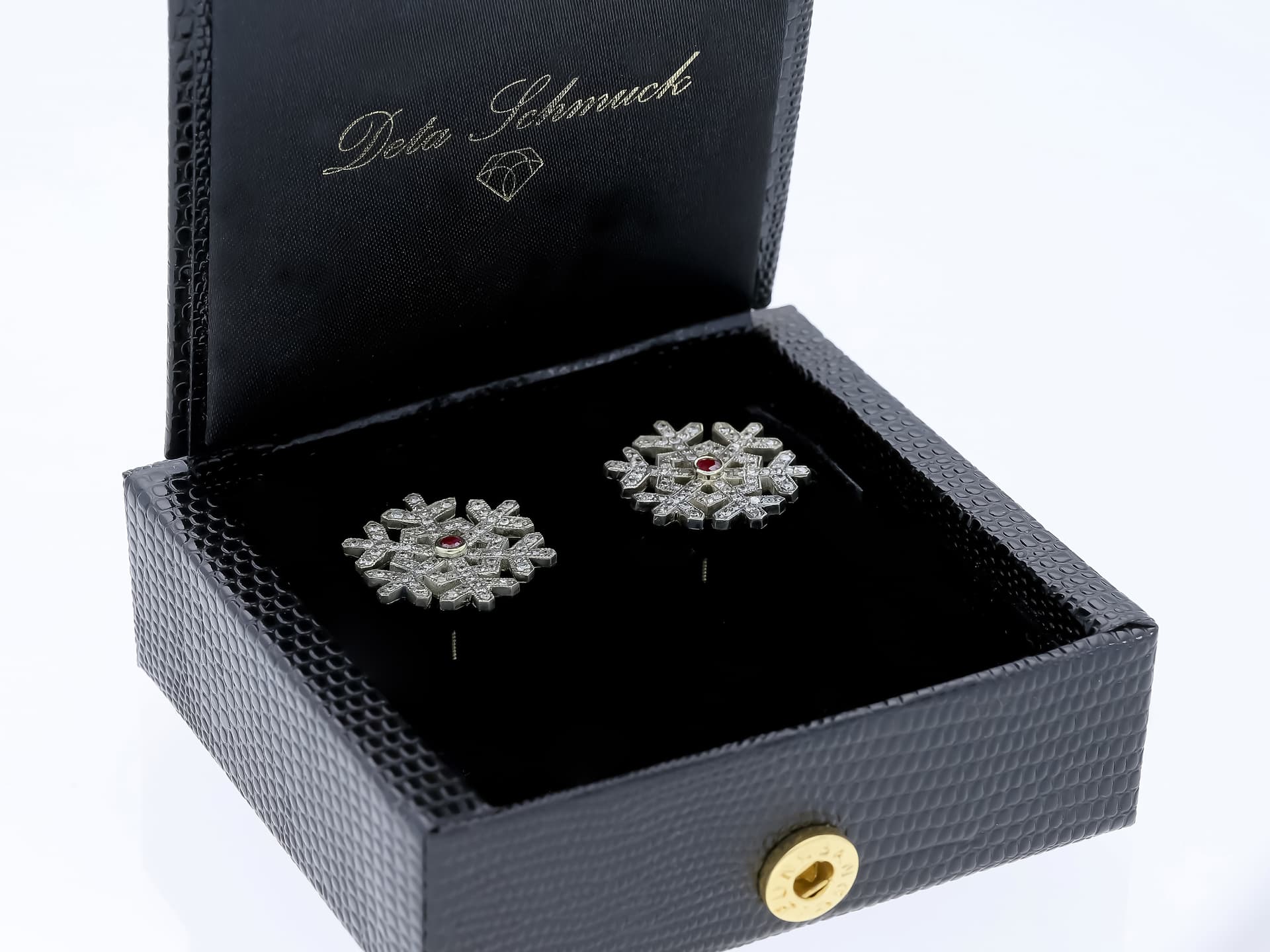 Ohrringe+2,58+ct.+Rubine,+Diamanten+585+Gelbgold+14+Karat - image 4