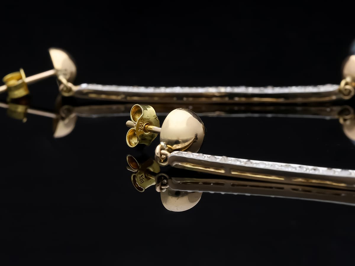 Ohrstecker+0,50+ct.+mehrere+Diamanten,+Tahiti+Zuchtperle+750+/+18+Karat - image 5