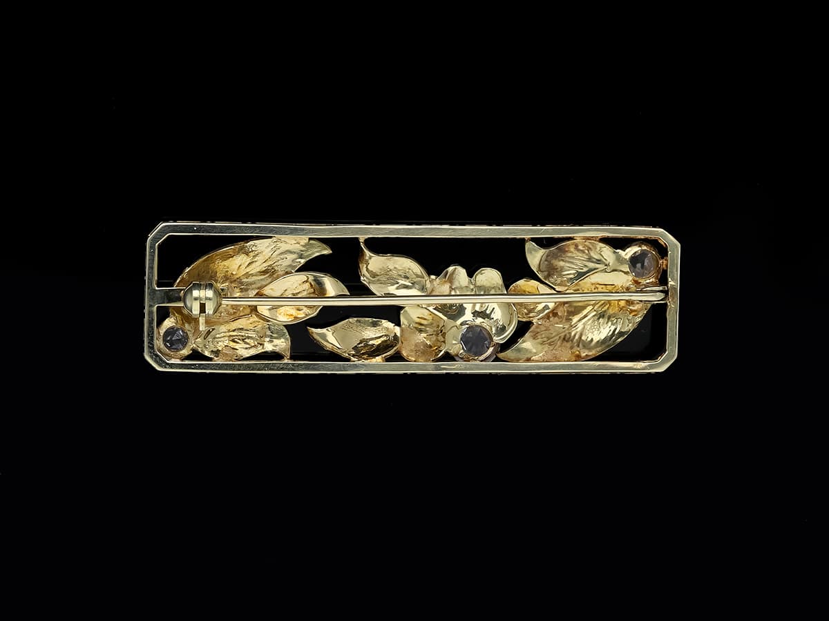 Brosche+0,35+ct.+mehrere+Diamanten+585+/+14+Karat - image 4