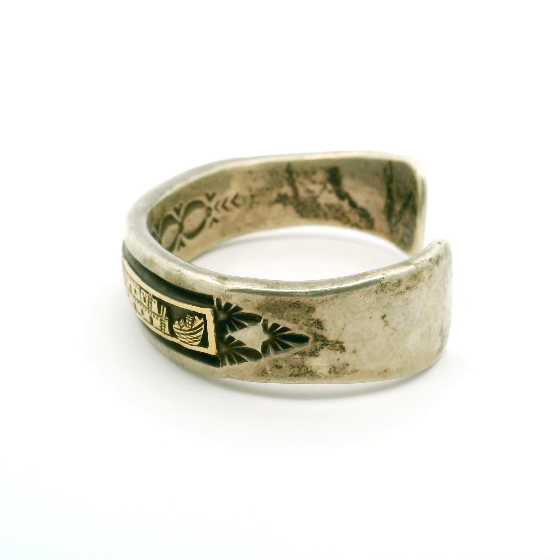 B.+Morgan+Armreif+Sterling+Silber,+585+Gold+14+Karat+und+Sterling+Silber,+ca.+119+gr. - image 2