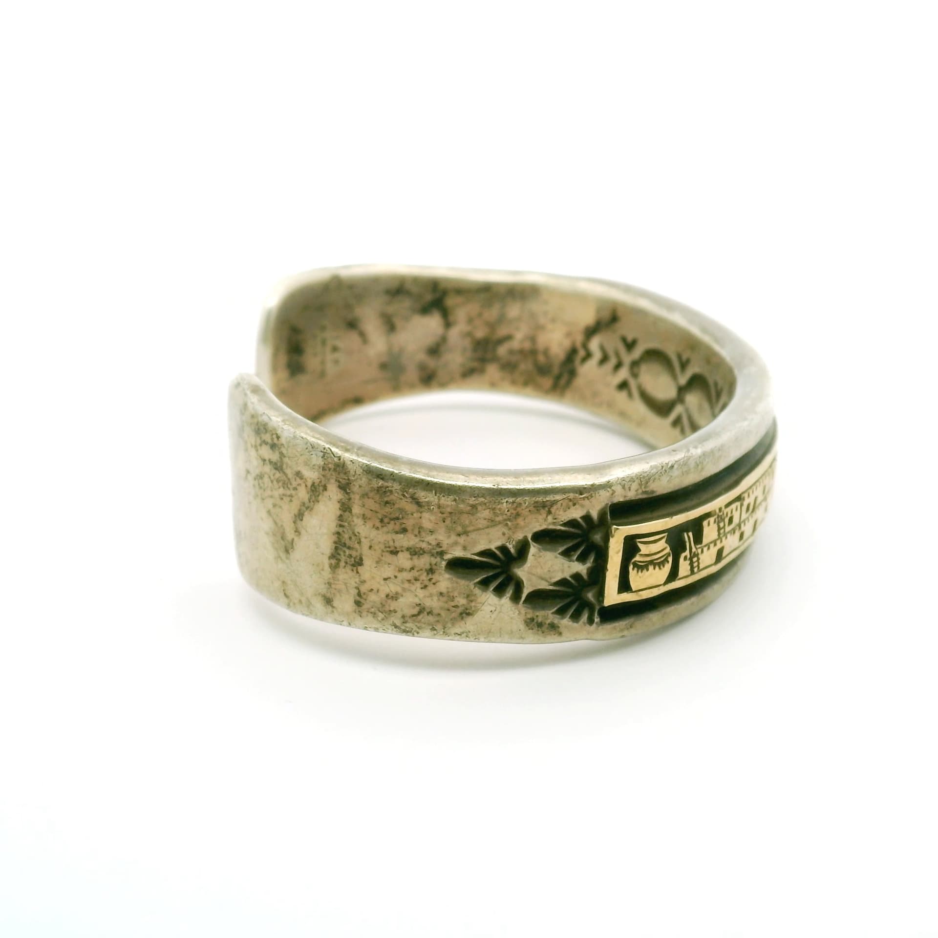 B.+Morgan+Armreif+Sterling+Silber,+585+Gold+14+Karat+und+Sterling+Silber,+ca.+119+gr. - image 4
