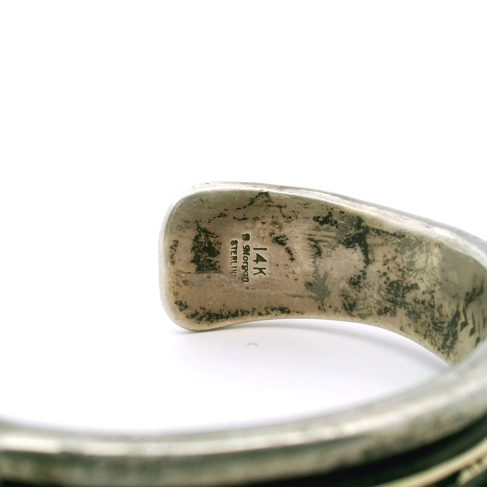 B.+Morgan+Armreif+Sterling+Silber,+585+Gold+14+Karat+und+Sterling+Silber,+ca.+119+gr. - image 5