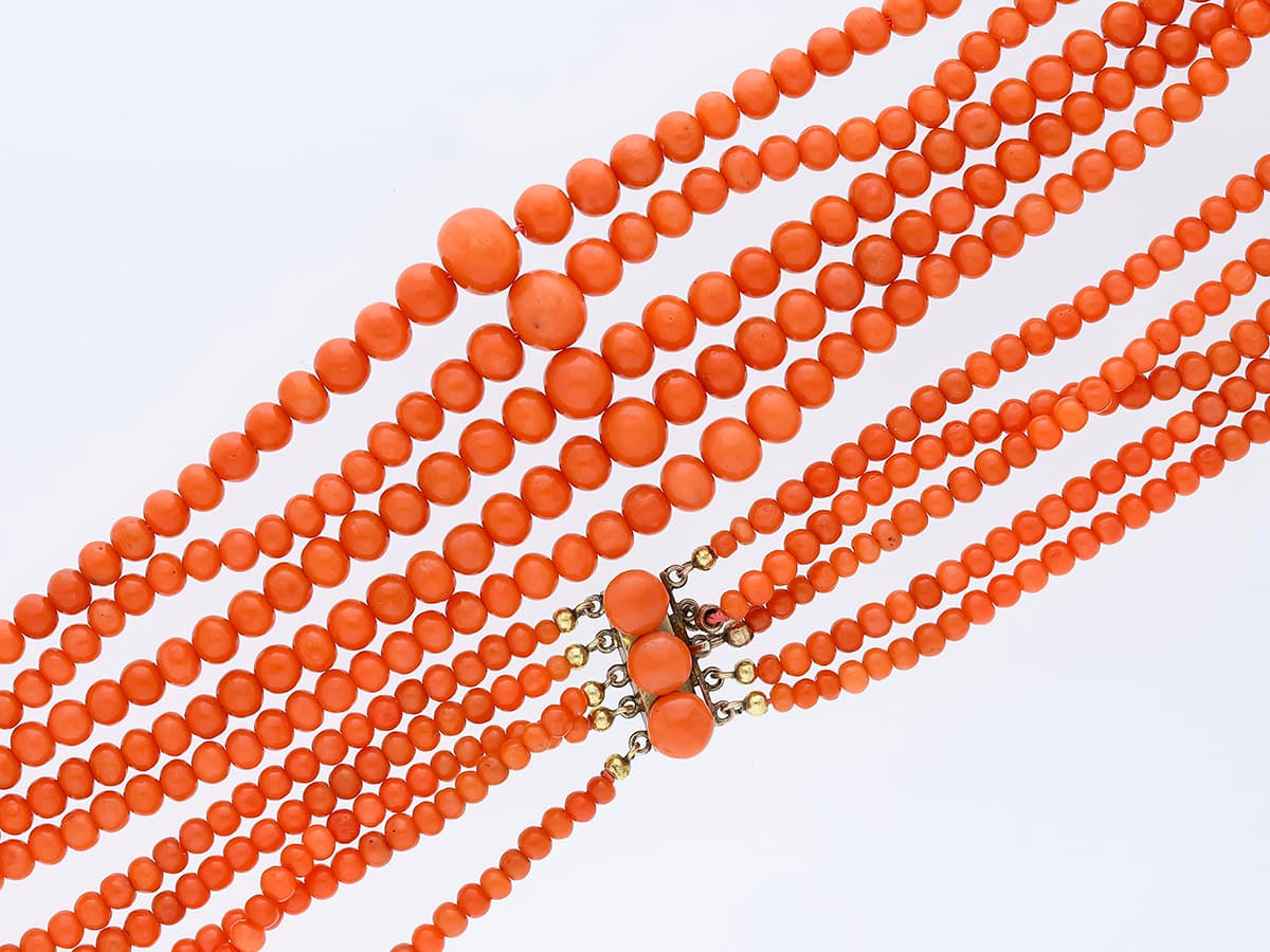 Collier+400,00+ct.+Korallen+375+Gold+/+9+Karat - image 3