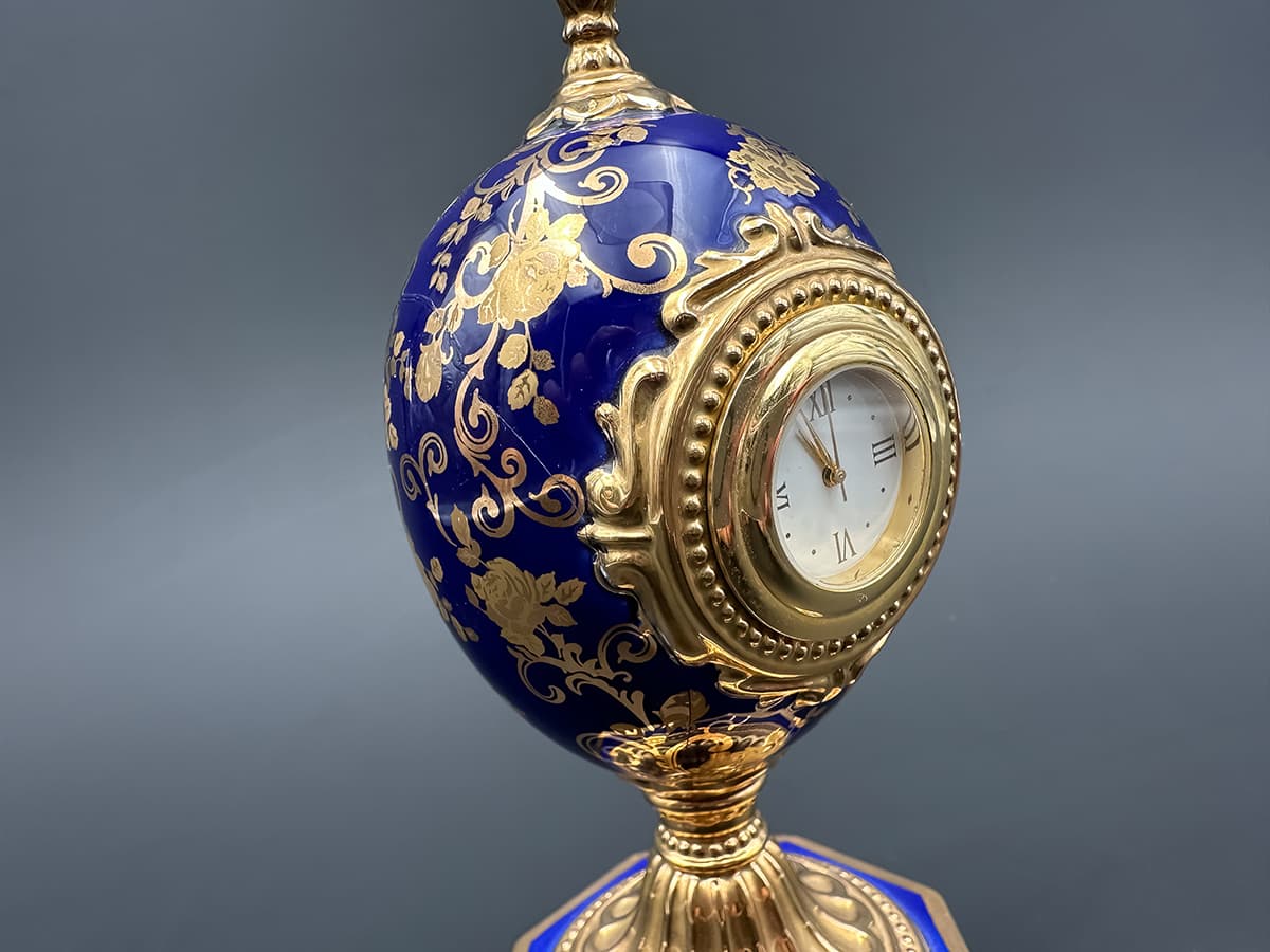 Porzellan-Tischuhr+„Rose+Bouquet+Clock+Miniature“,+House+of+Fabergé - image 2
