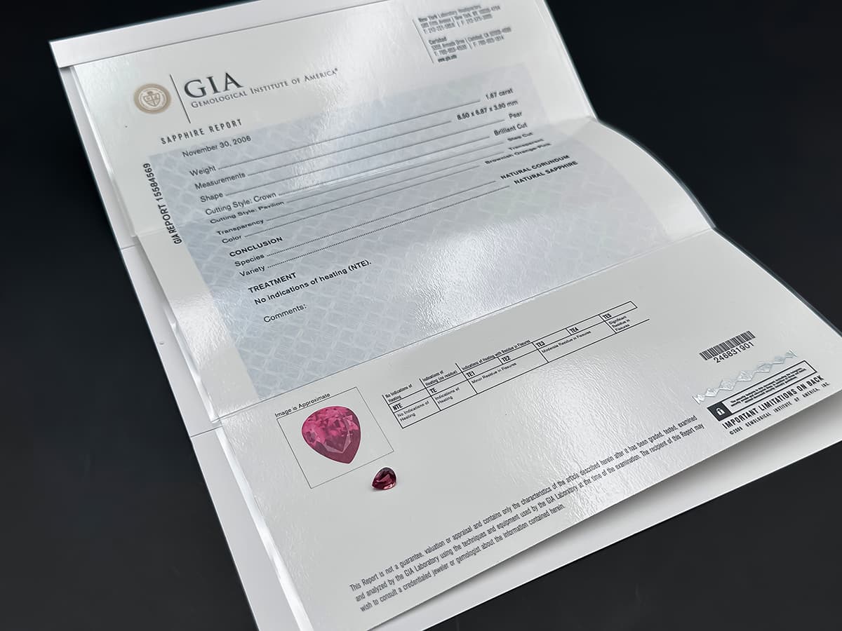 unbehandelter+1,67+ct.+Saphir+GIA+Zertifikat - image 2