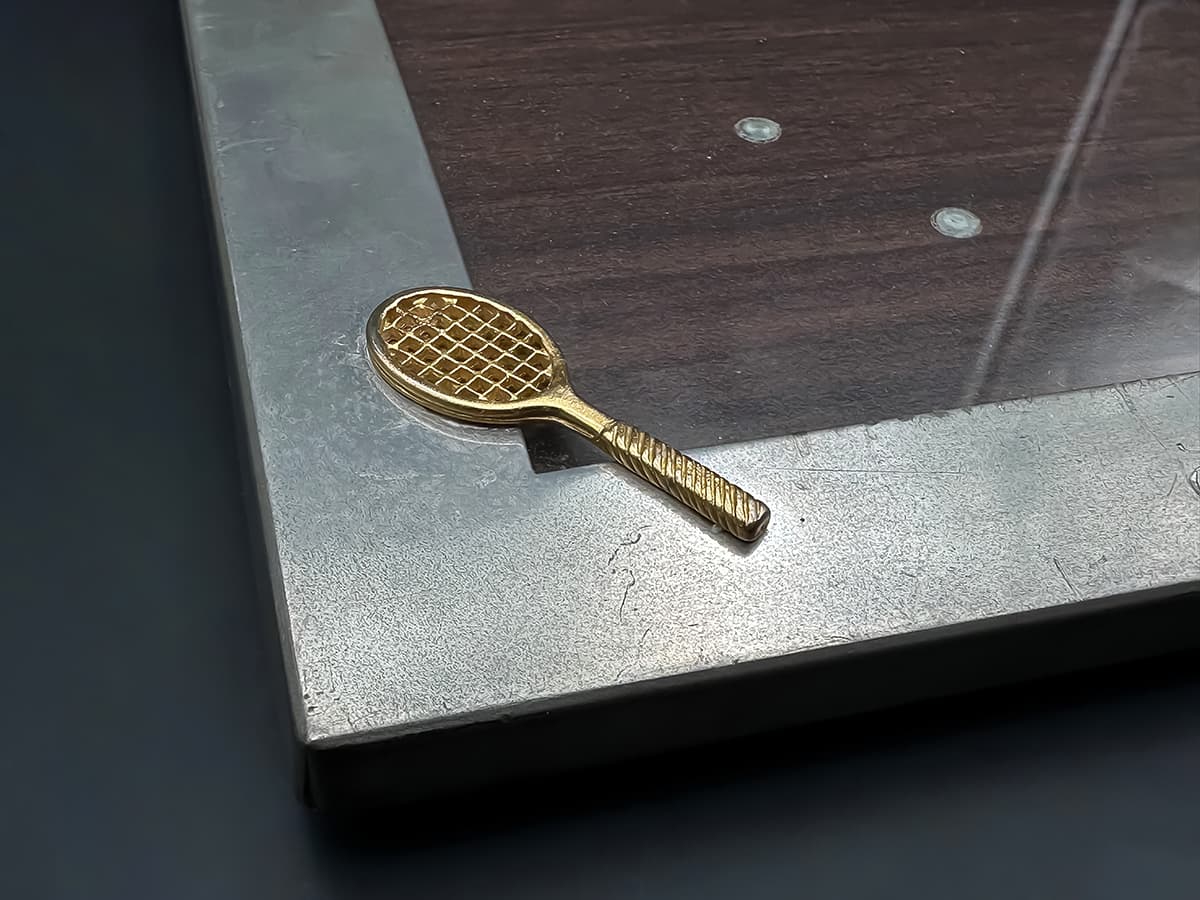 Cartier+Vintage+Zinn+Bilderrahmen,+Tennis+Motiv,+'I+will+always+love+you+Susan' - image 2