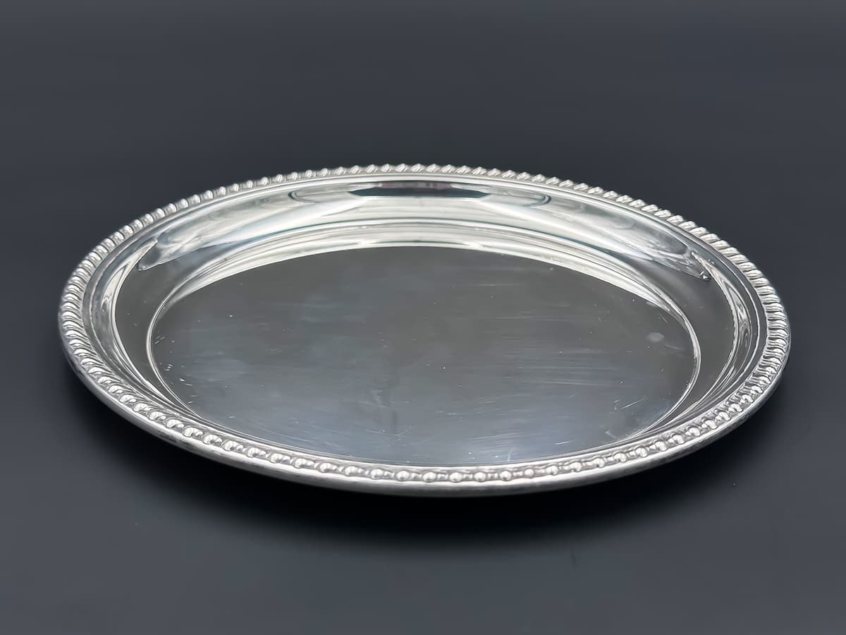 rundes+Cartier+Tablett+aus+Sterling+Silber,+267+Gramm - image 2
